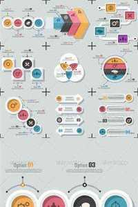 Graphicriver Set Of 9 Flat Infographic Options Templates