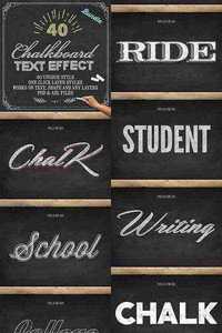 GraphicRiver Chalkboard Text Effects Bundle 