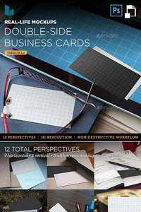 Double-Side Business Card Real-Life Mockups