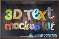 3D Text Mockup Kit - Smart Objects