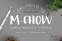 M.Cho, subtle hand brushed font