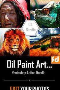 Graphicriver - Oil Paint Art Photoshop Action Bundle 11456612