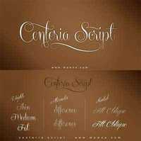Centeria Script Font Family