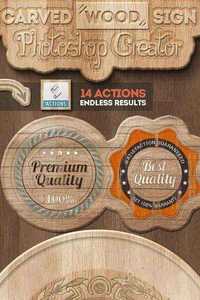 Graphicriver - Carved Wood Sign Photoshop Creator 11627466