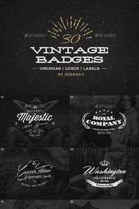 GraphicRiver - 30 Vintage Badges Labels  Logos Bundle Vol.2 10794602
