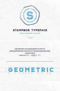 Stampbor Font & Badges