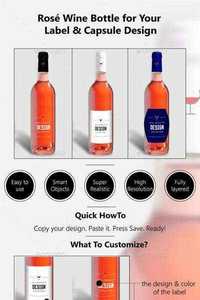 GraphicRiver Rose Wine Bottle Mockup 