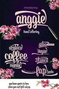 Anggie lettering typeface