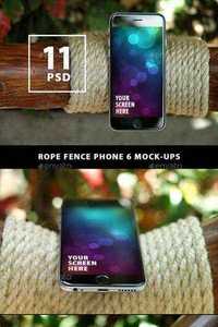 GraphicRiver Rope Fence Phone 6 Mock-ups 