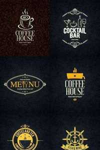 Logotype for Restaurant Bars Coffee House Vector