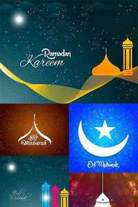 Stock Vector - Ramadan Kareem greeting card with backround