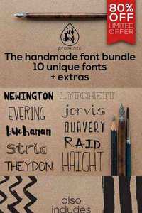 Handmade font bundle