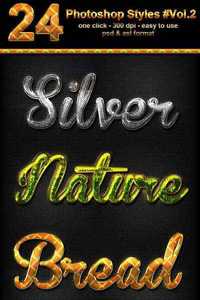 GraphicRiver - 24 Photoshop Text Effect Styles Vol 2 11794494