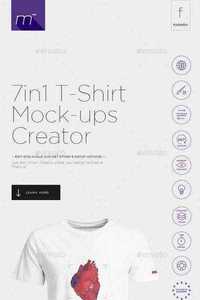 T-shirt Generator 7 in 1 Mock-up - Graphicriver 11679368