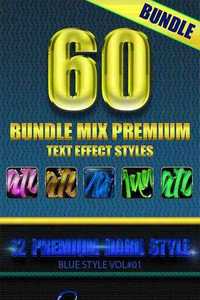 Graphicriver 60 Bundle Mix Premium Text Effect Styles 11871895