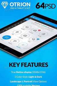 GraphicRiver - Otrion - iPad & Tablet App Design UI Kit - 8438162