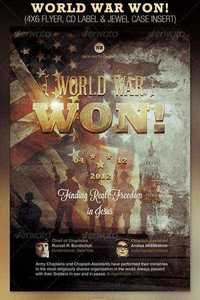 GraphicRiver - World War Won! Flyer and CD Template