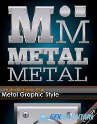 GraphicRiver - Metal Plate Illustrator Graphic Style with Bolts 