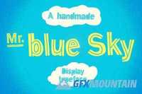 Handmade font Mr. Blue Sky