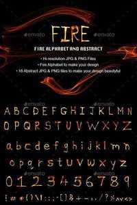 GraphicRiver - Fire Alphabets and Abstracts 11998750