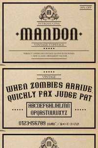 Mandon - Vintage Typeface