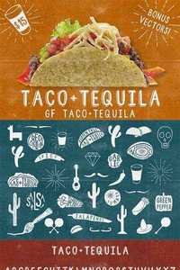 Taco+Tequila, 2 Fonts + Extras!
