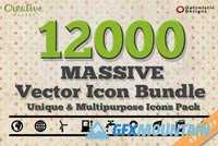 12000 Massive Vector Icons Bundle #1
