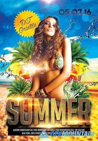 Summer Party 5 Flyer PSD Template + Facebook Cover