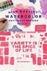 Watercolor Brushes + Bonus Textures!