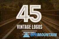 Bundle 45 Vintage Logos & Badges