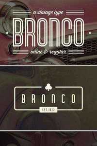 Bronco Typeface.