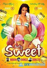 Sweet Party Flyer PSD Template + Facebook Cover