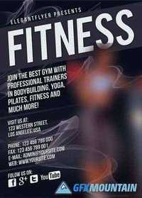 Fitness Gym Flyer PSD Template + Facebook Cover