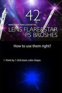 Lens Flare And Stars Photoshop Brushes