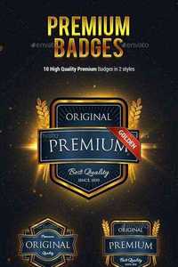 GraphicRiver - 10 High Quality Premium Badges 11438717