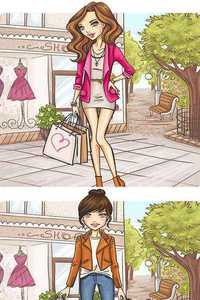 Fashion Girl in Stylish Outfit