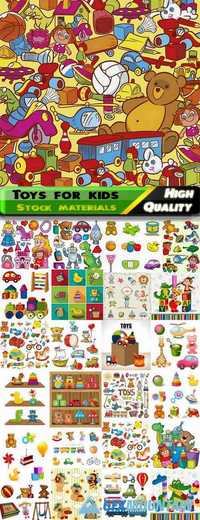 Different toys for kids and children