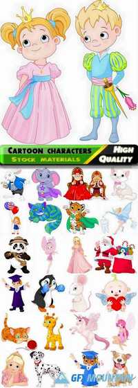 Cute illustrations of cartoon characters