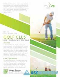 Golf Resort Flyer PSD Template + Facebook Cover