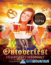 Oktoberfest Flyer PSD Template + Facebook Cover