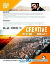 Creative Corporate Flyer PSD Template + Facebook Cover