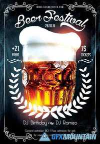 Beer Festival 2 Flyer PSD Template + Facebook Cover