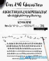 Minty Font Brush Letter Typeface