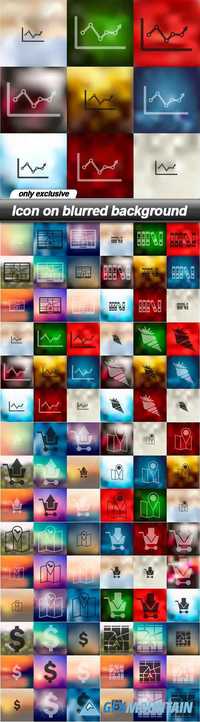 Icon on blurred background - 10 EPS