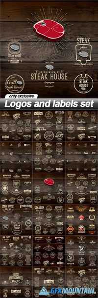 Logos and labels set - 17 EPS