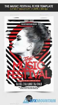 Flyer Template PSD - The Music Festival