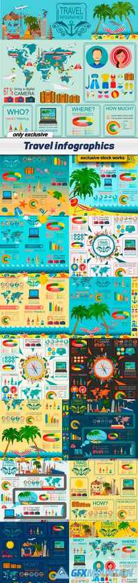 Travel infographics - 15 EPS