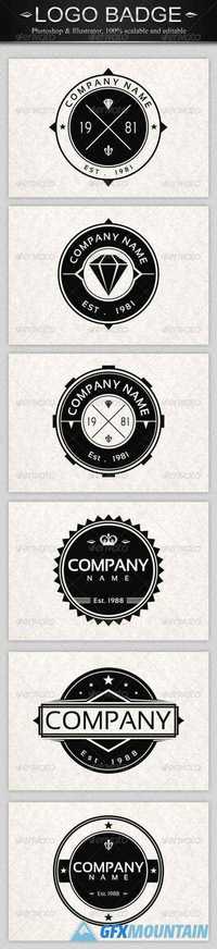 6 Vintage Logo Badges - Graphicriver 4163371