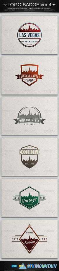 6 Vintage Logo Badges ver.4 - Graphicriver 7849229