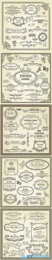 Vintage Labels, Borders, Frames